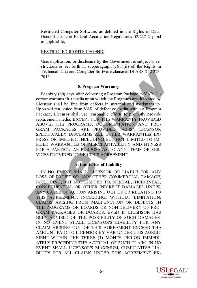 Preview Value Added Reseller Agreement