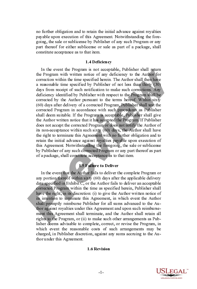 Get Publisher Oriented Software Royalty and License Agreement Preview Publisher Oriented Software Royalty and License Agreement