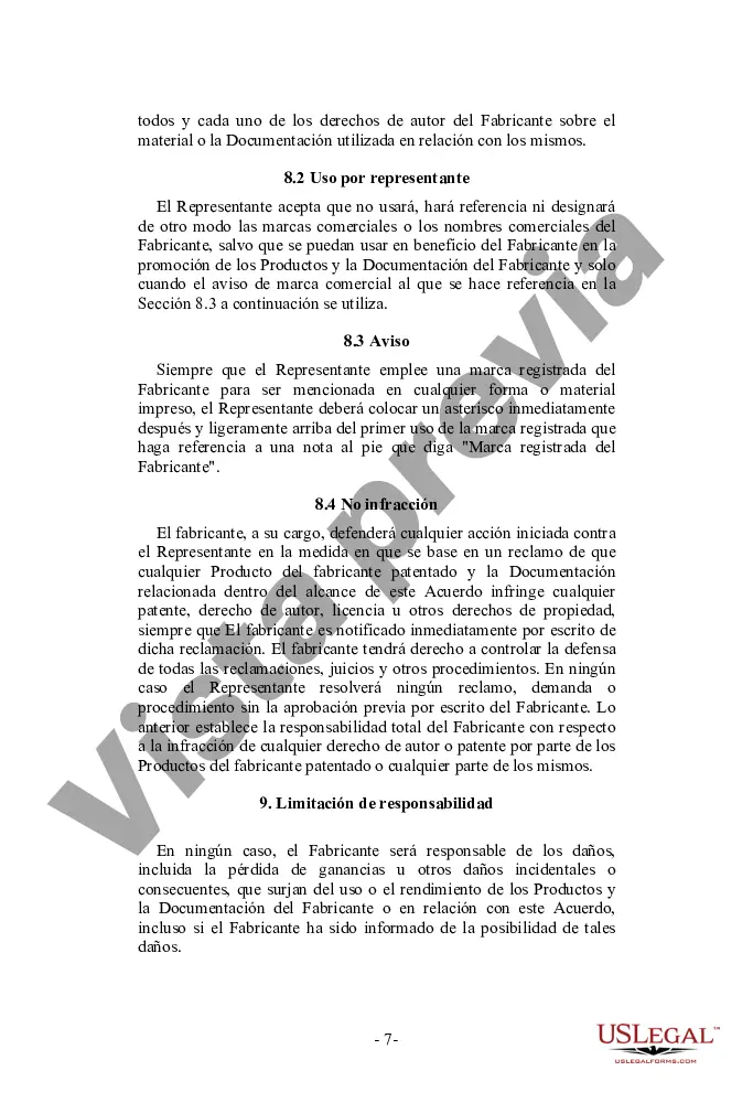 Preview Acuerdo de representante de ventas para fabricante de hardware y software de computadora