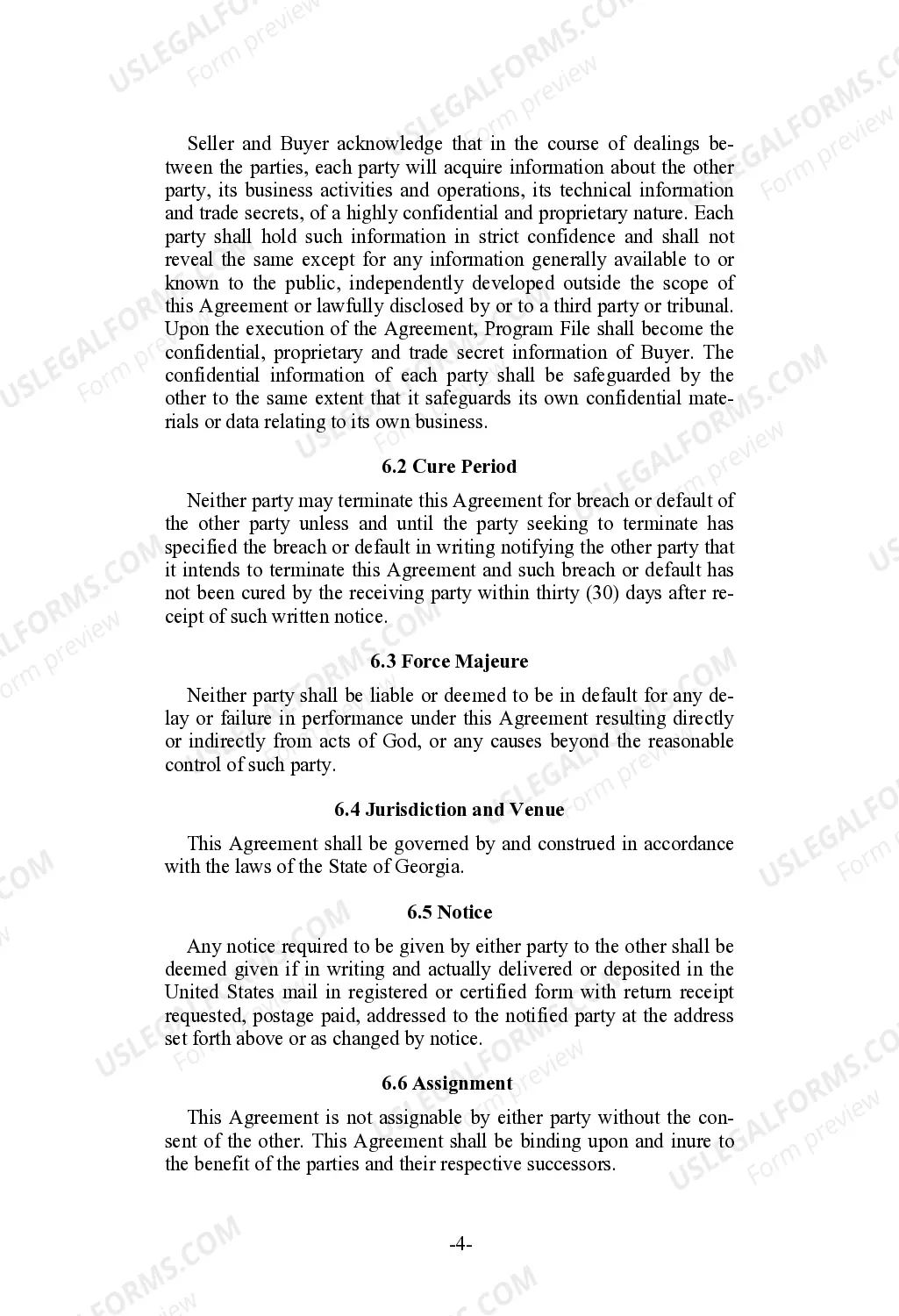 Preview Product Sales Agreement