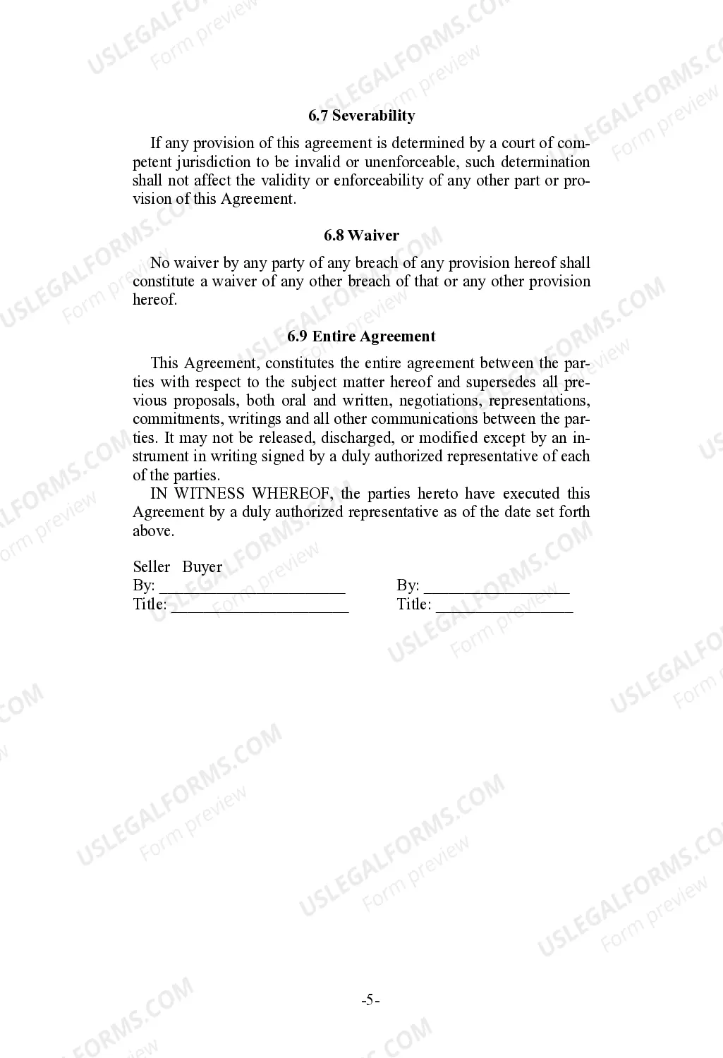 Preview Product Sales Agreement