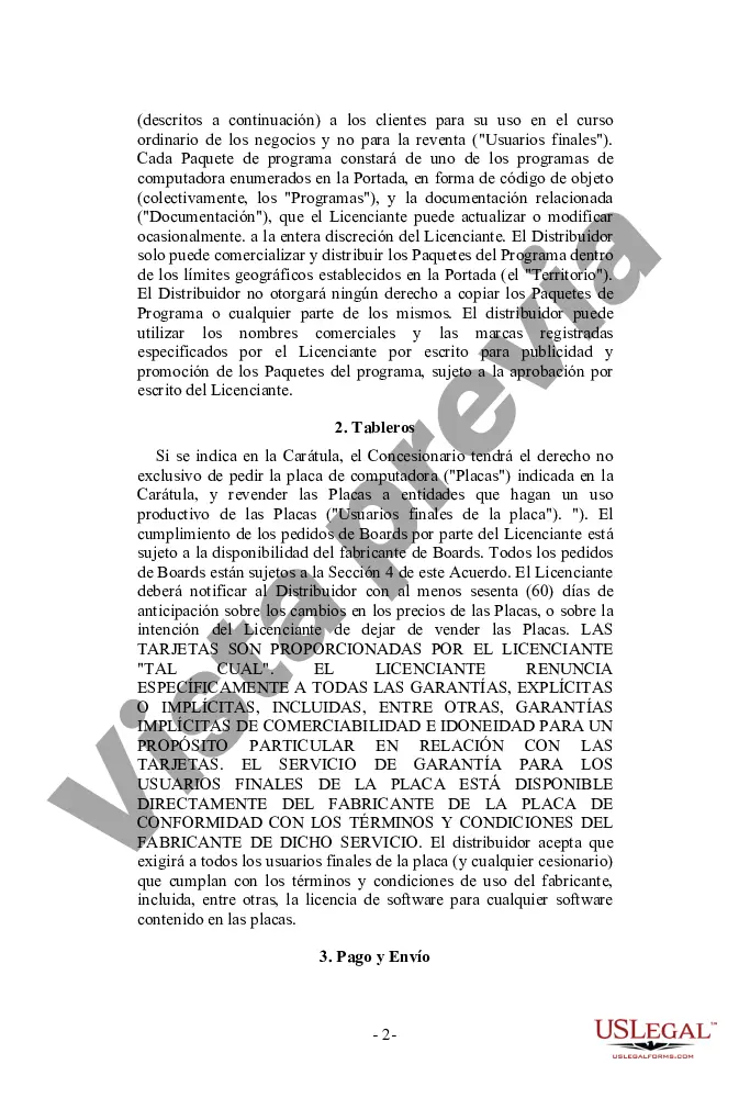Preview Acuerdo de distribuidor de computadoras, servicios de Internet o software