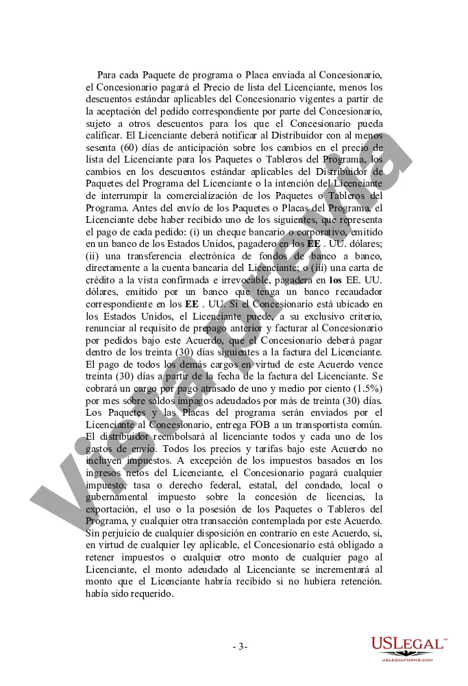 Preview Acuerdo de distribuidor de computadoras, servicios de Internet o software
