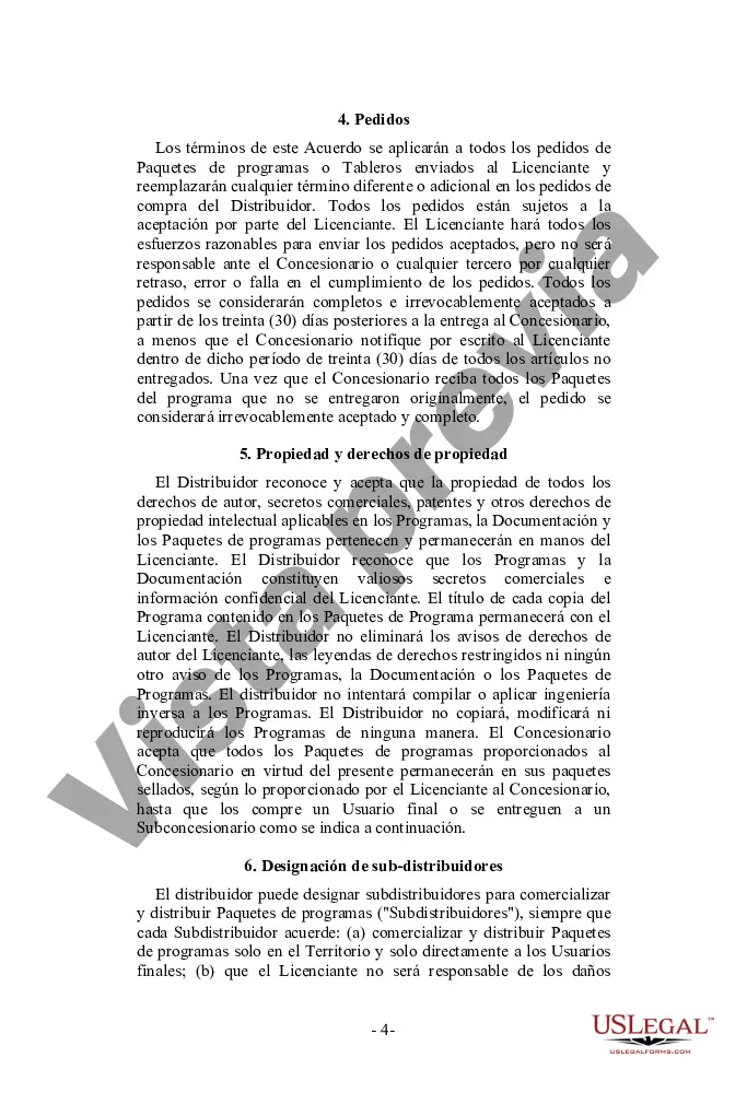 Preview Acuerdo de distribuidor de computadoras, servicios de Internet o software