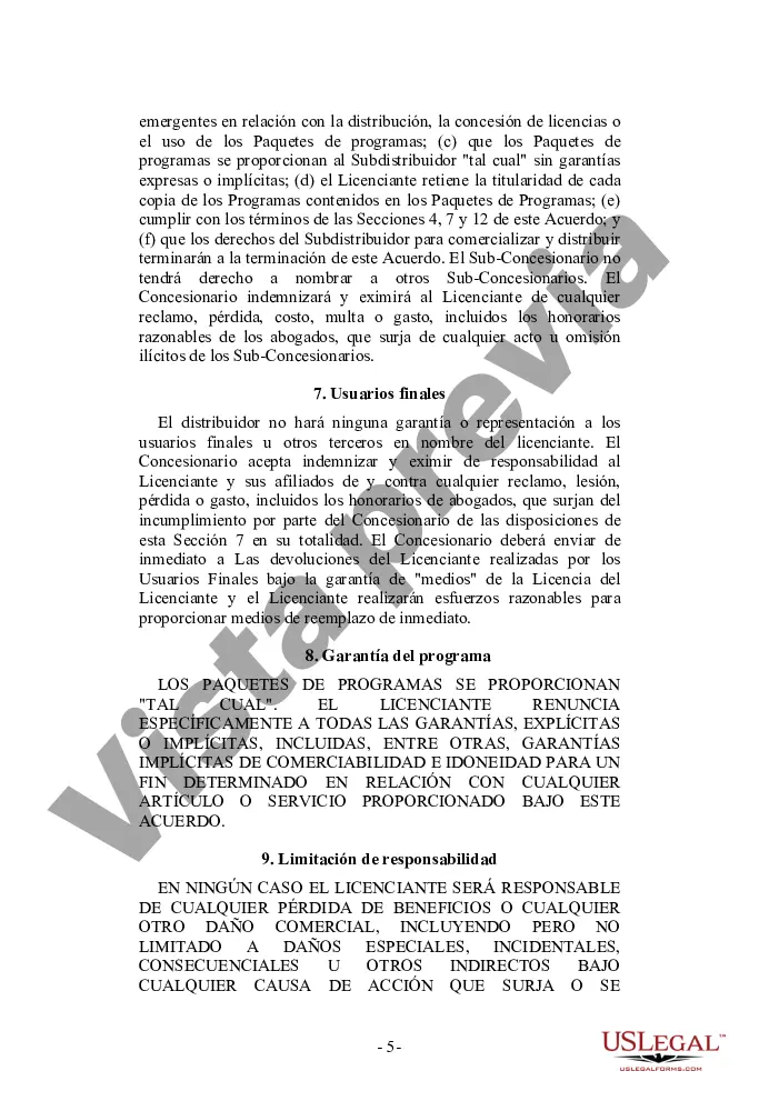Preview Acuerdo de distribuidor de computadoras, servicios de Internet o software