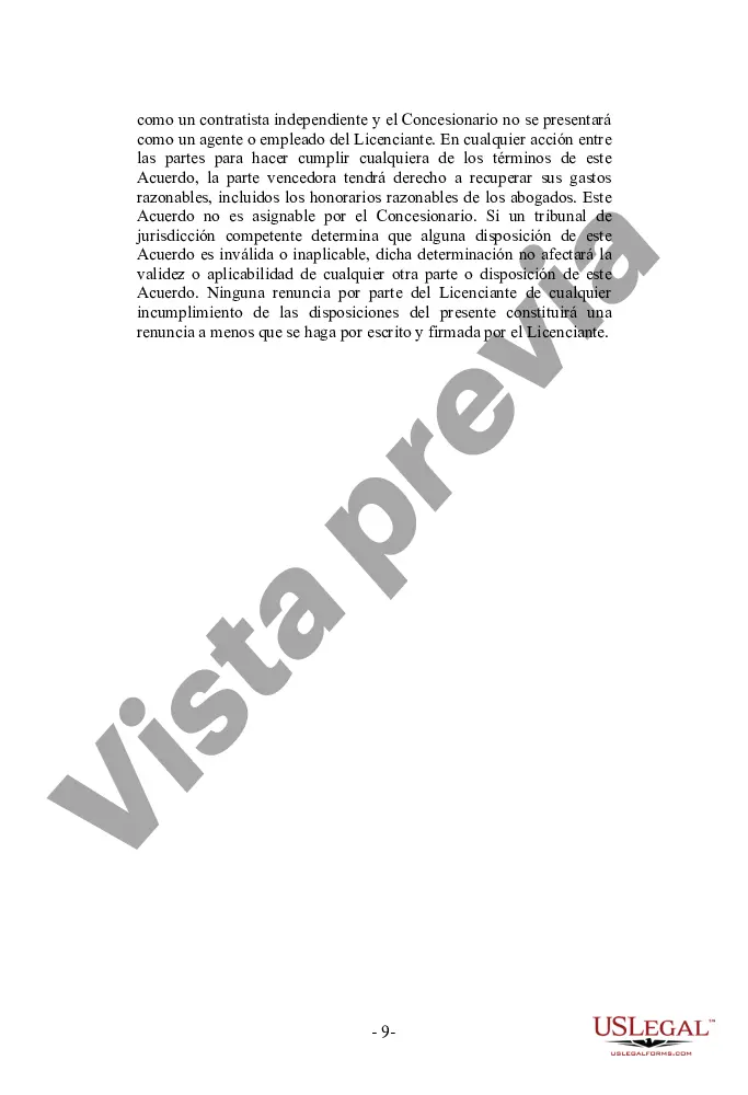 Preview Acuerdo de distribuidor de computadoras, servicios de Internet o software