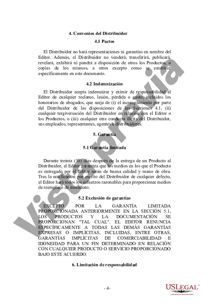 Preview Acuerdo de distribución de software