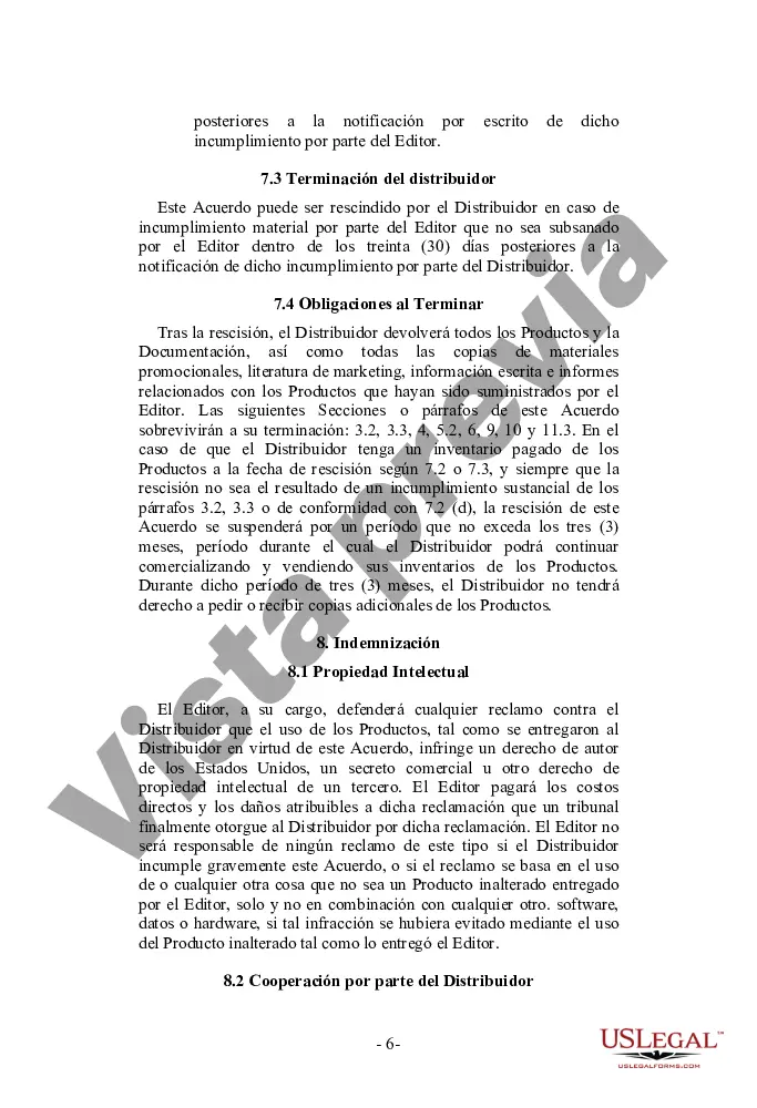 Preview Acuerdo de distribución de software