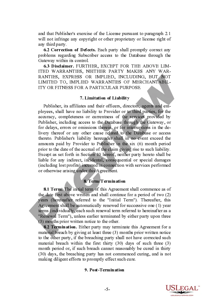 Get Database Distribution and Licensing Agreement Preview Database Distribution and Licensing Agreement