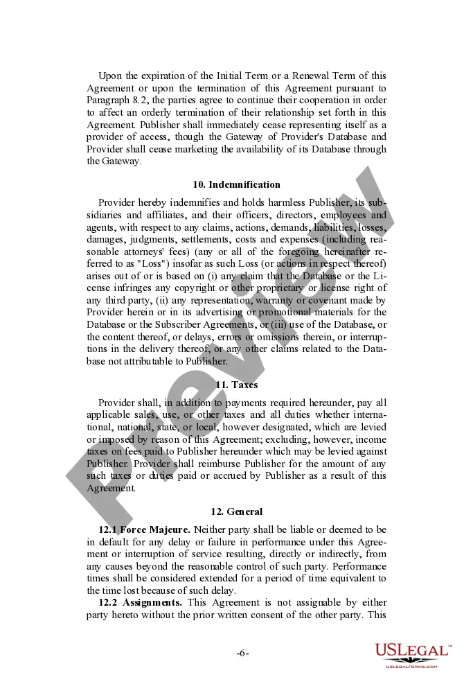 Get Database Distribution and Licensing Agreement Preview Database Distribution and Licensing Agreement