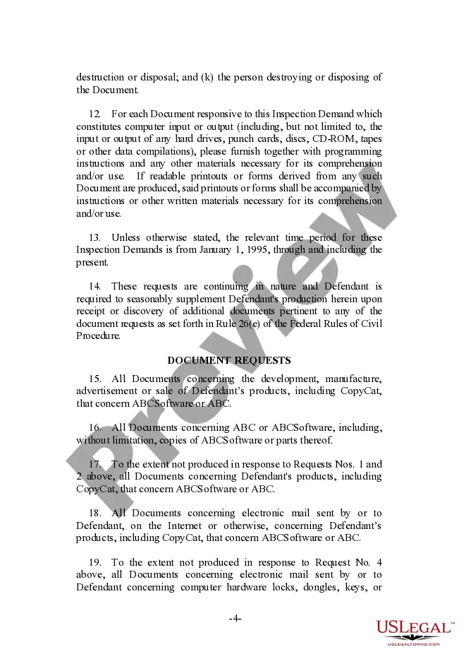 Get Request for Documents in Copyright Infringement Suit Preview Request for Documents in Copyright Infringement Suit
