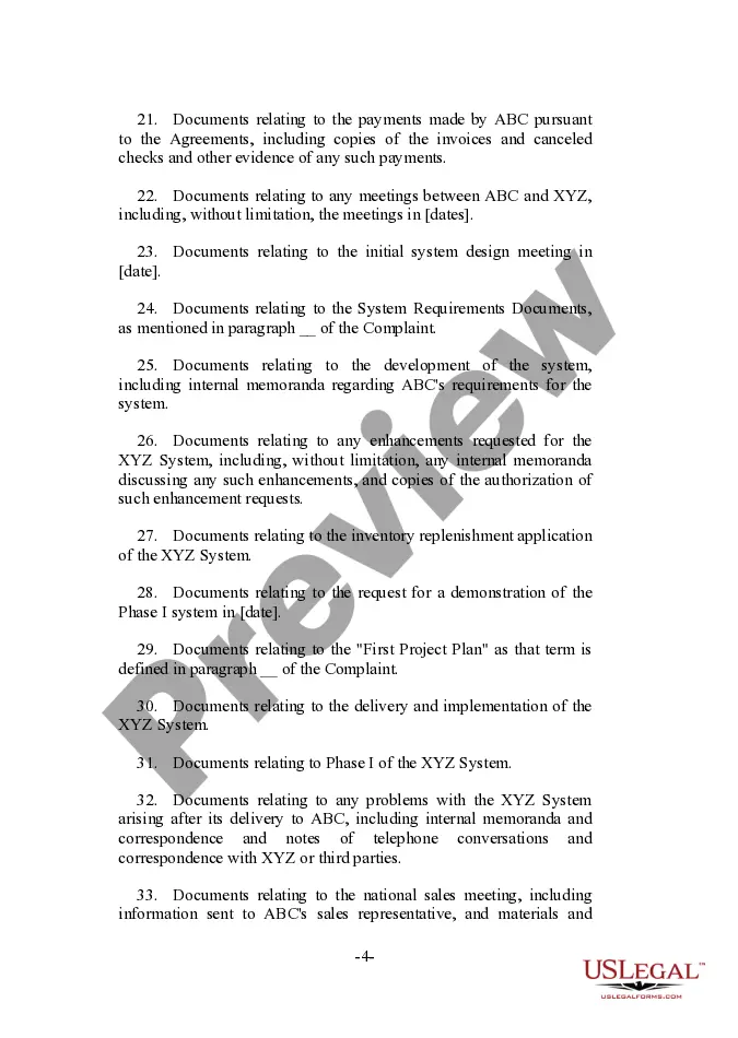 Get Request For Documents in Systems Failure Suit Preview Request For Documents in Systems Failure Suit
