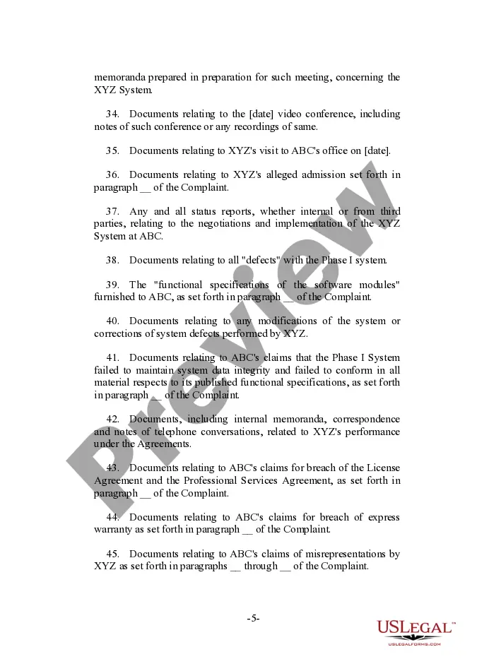 Get Request For Documents in Systems Failure Suit Preview Request For Documents in Systems Failure Suit