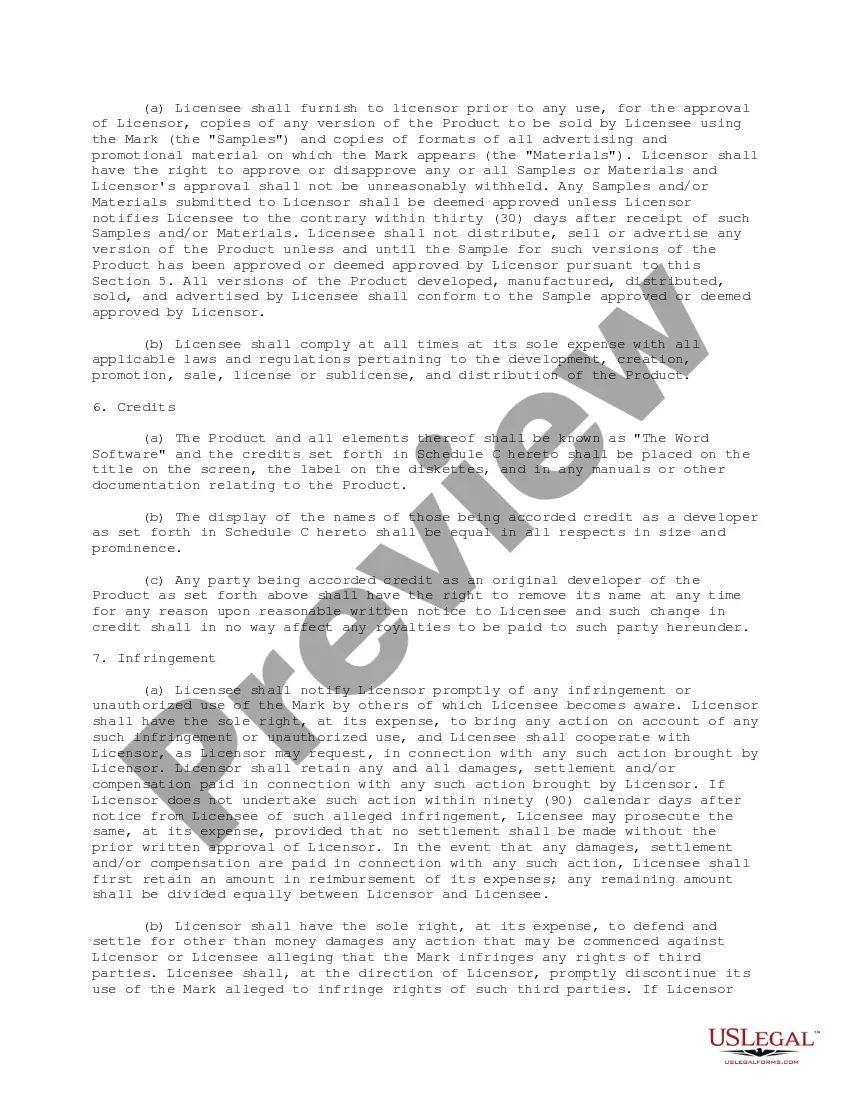 Preview Trademark License Agreement