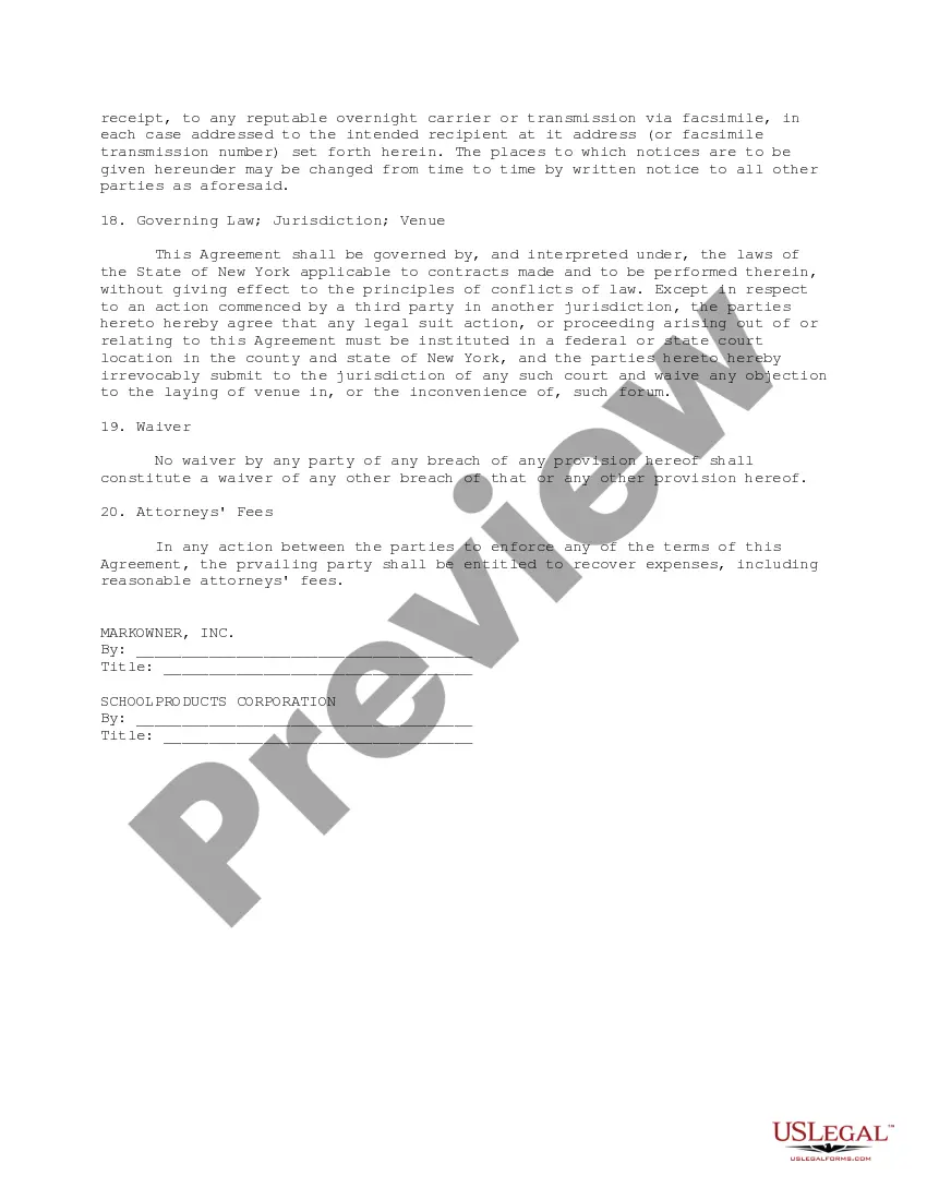 Preview Trademark License Agreement