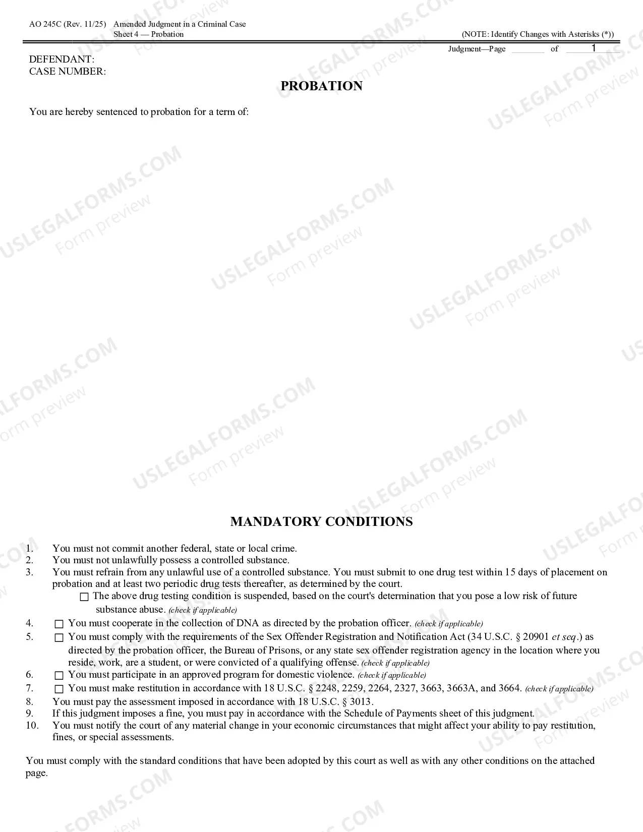 Preview Amended Judgment in Criminal Case