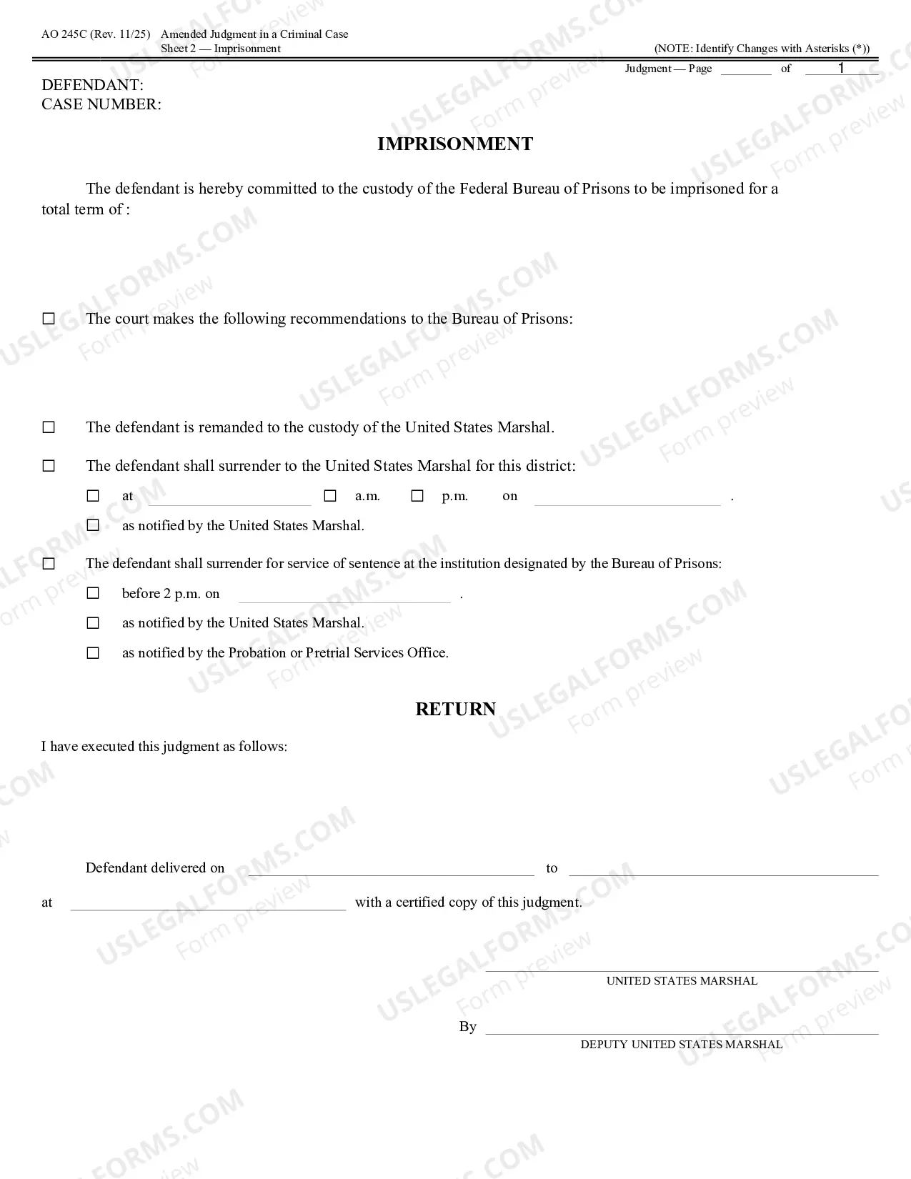 Preview Amended Judgment in Criminal Case