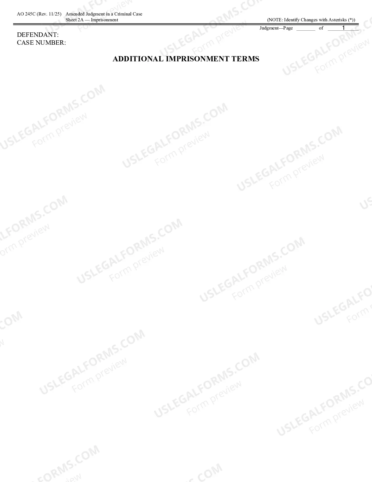 Preview Amended Judgment in Criminal Case