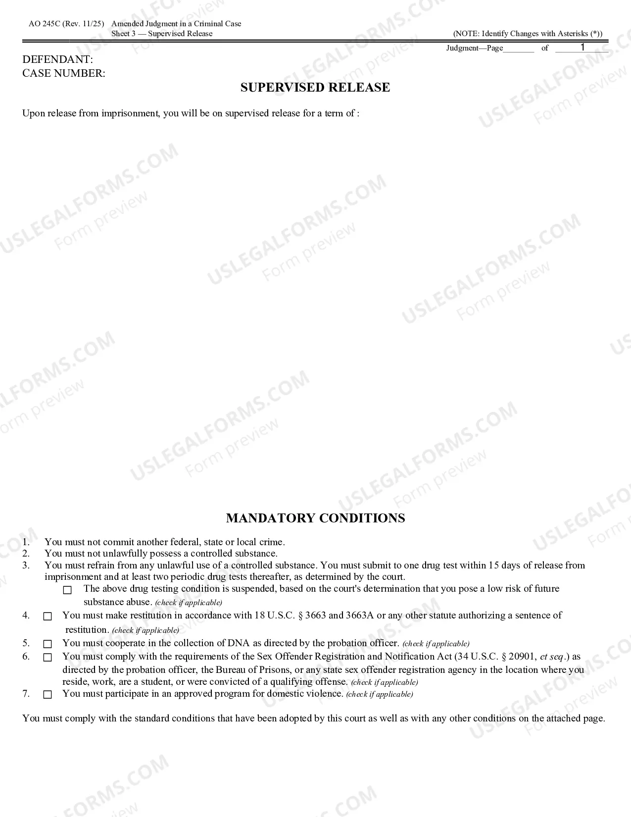 Preview Amended Judgment in Criminal Case
