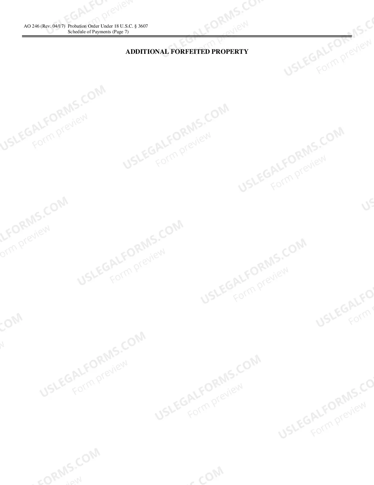 Preview Probation Order Under 18 U.S.C. Sec. 3607