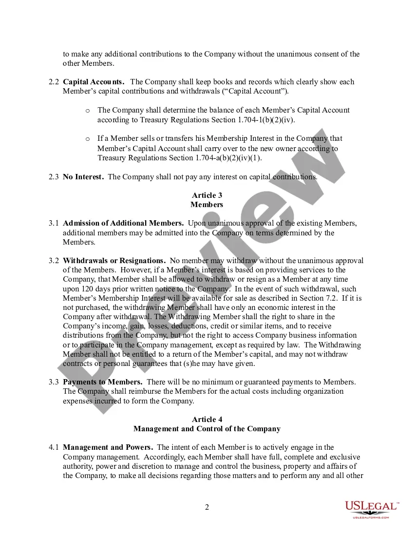 Get Operating Agreement Preview Operating Agreement