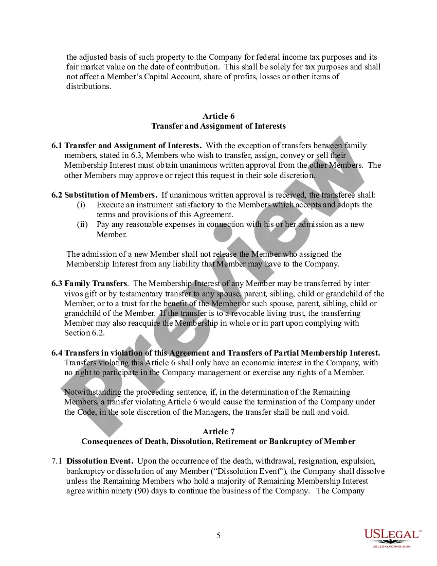 Get Operating Agreement Preview Operating Agreement