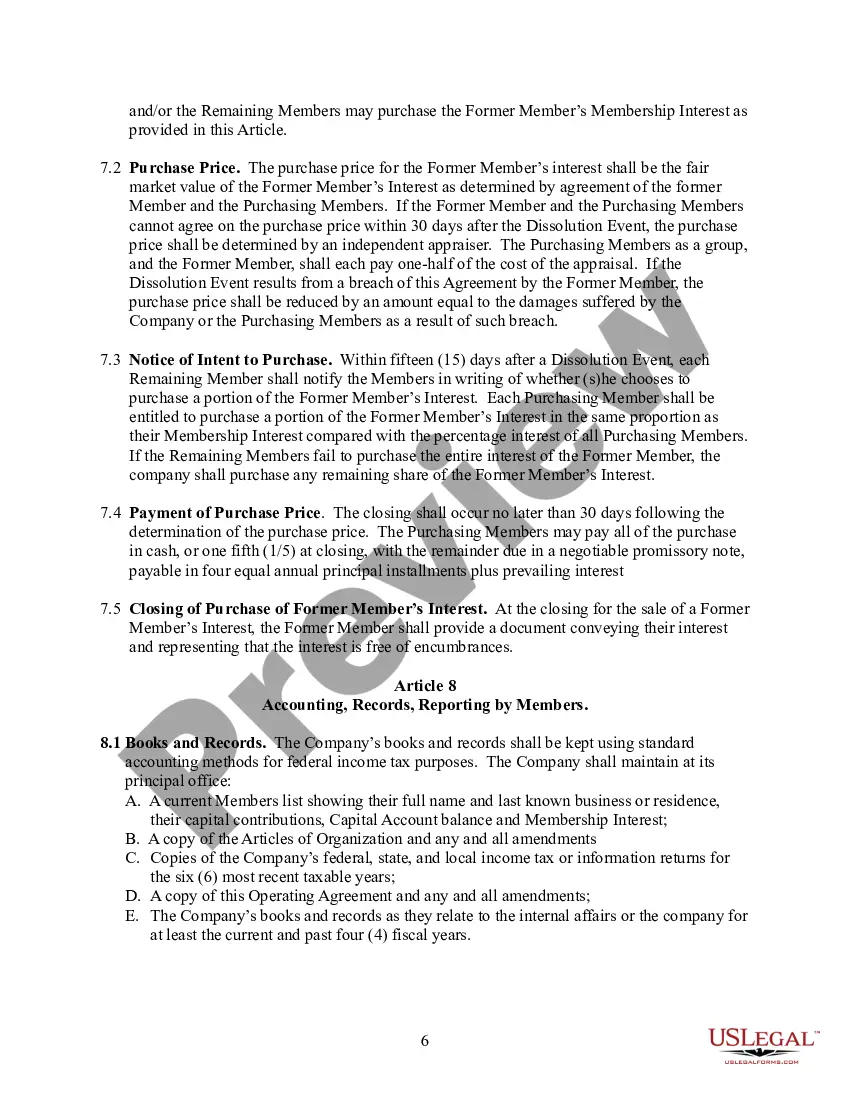 Get Operating Agreement Preview Operating Agreement