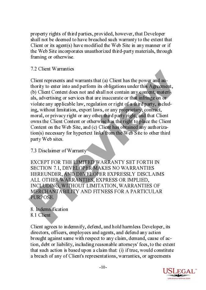 Preview Vendor-Oriented Web Site Development Agreement