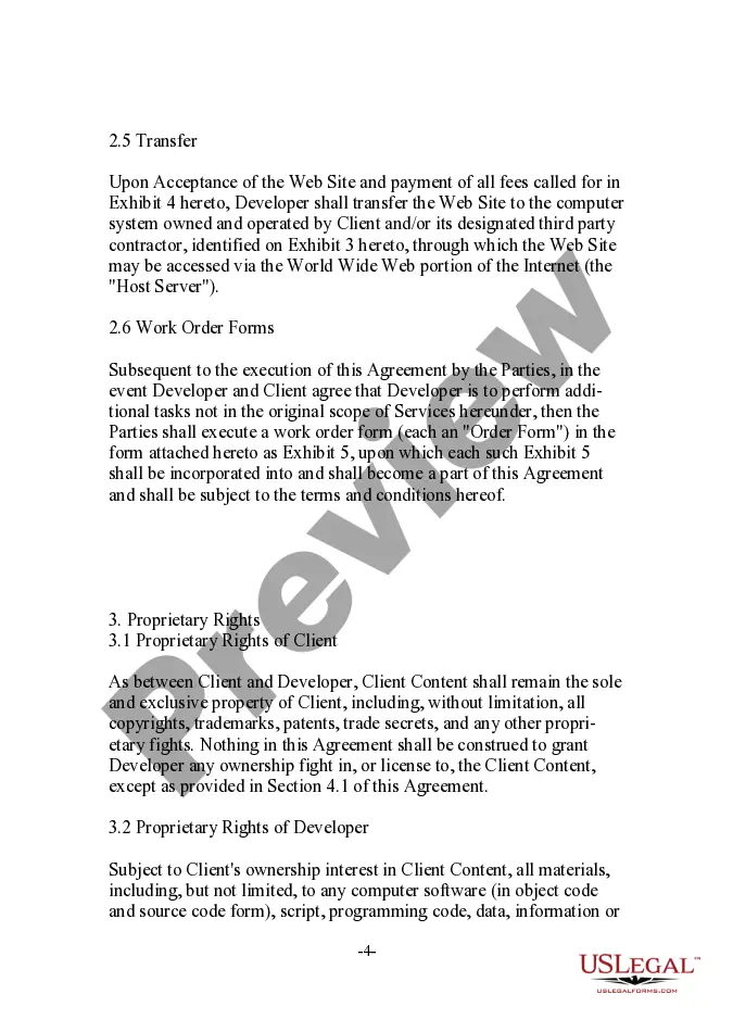 Preview Vendor-Oriented Web Site Development Agreement