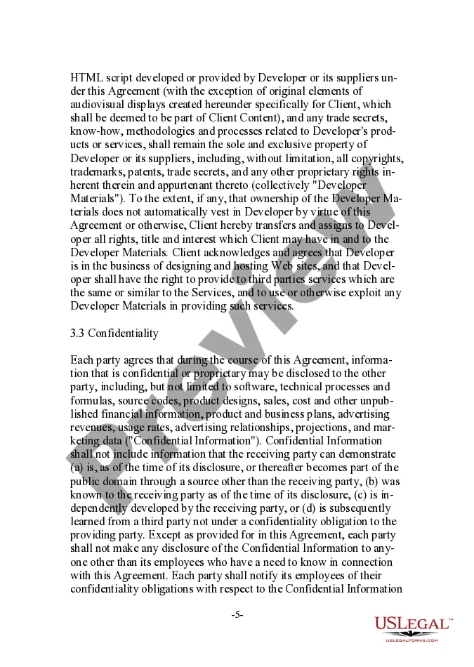 Preview Vendor-Oriented Web Site Development Agreement