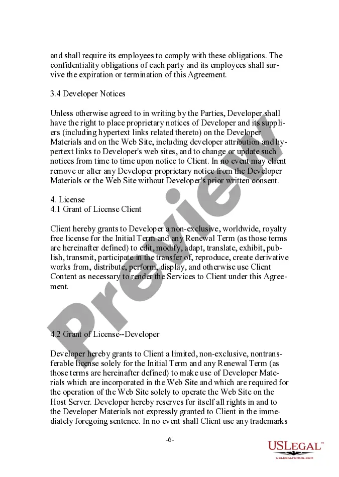 Preview Vendor-Oriented Web Site Development Agreement