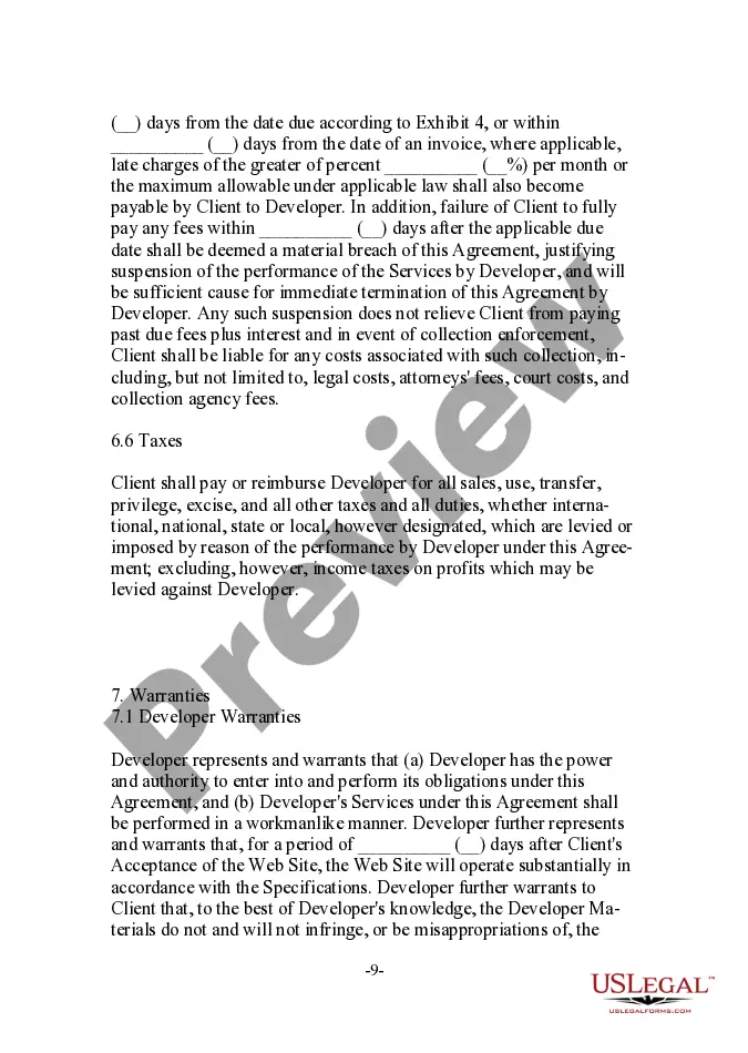 Preview Vendor-Oriented Web Site Development Agreement