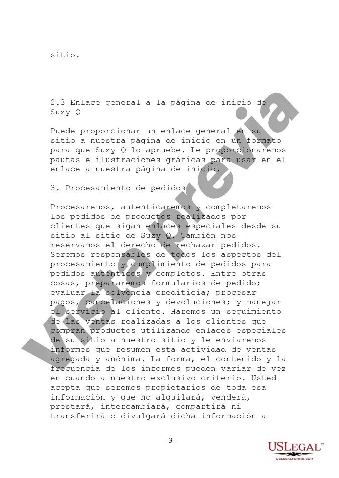 Preview Formulario de afiliado en línea no exclusivo - Corto