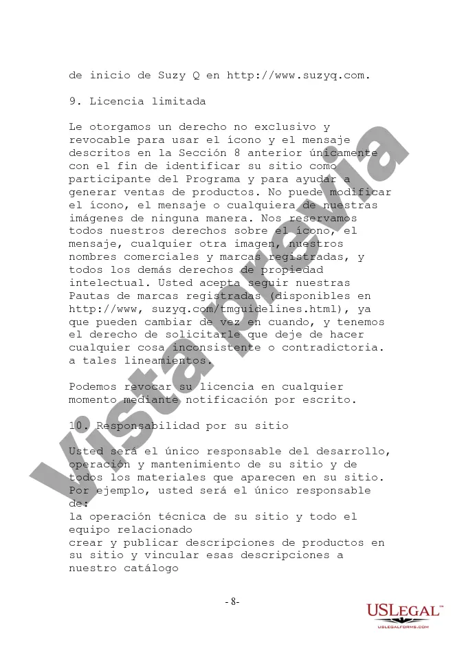 Preview Formulario de afiliado en línea no exclusivo - Corto