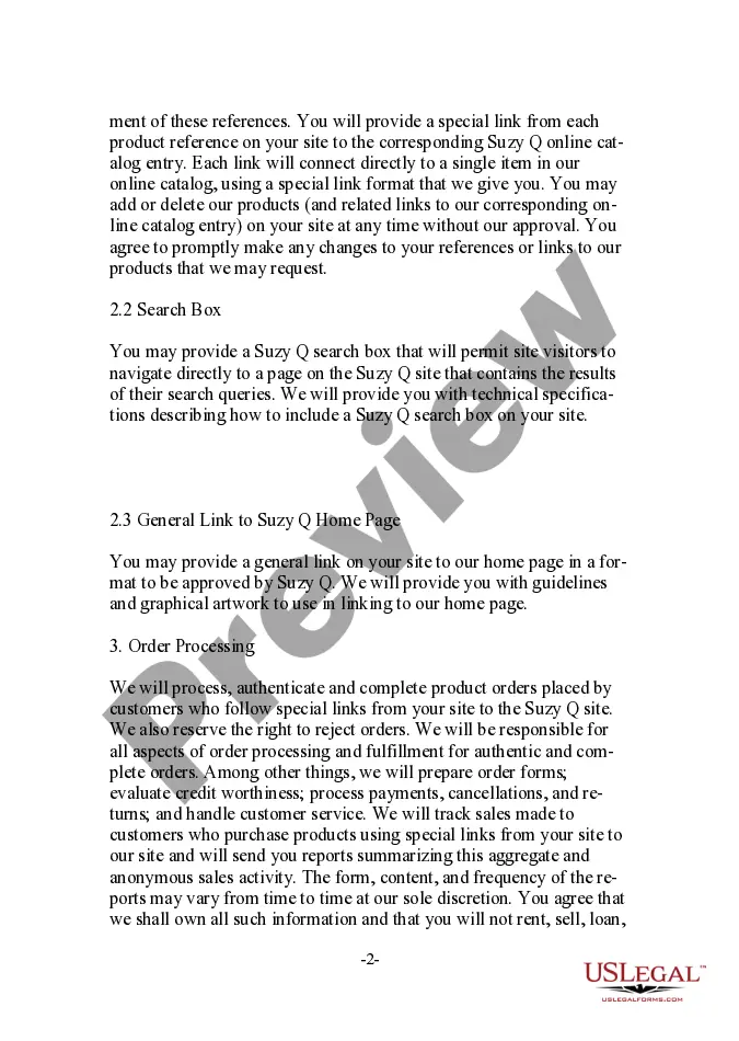 Get Nonexclusive Online Affiliate Form - Short Preview Nonexclusive Online Affiliate Form - Short