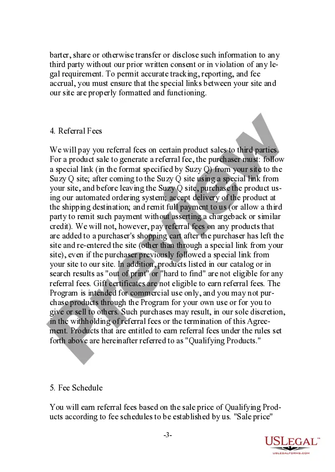 Get Nonexclusive Online Affiliate Form - Short Preview Nonexclusive Online Affiliate Form - Short