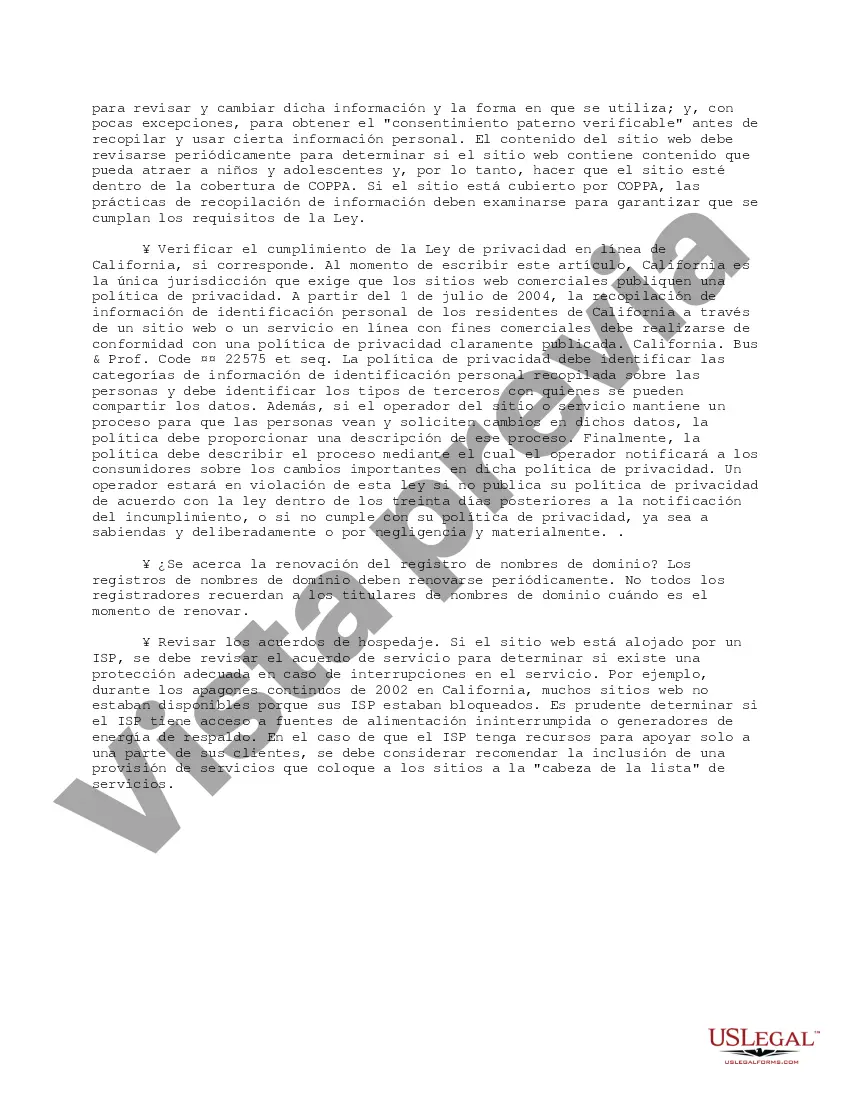 Preview Lista de verificación de actualización del sitio web