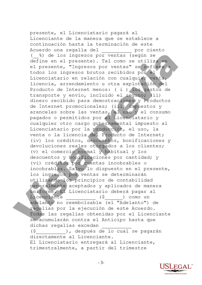 Preview Acuerdo de licencia de marca registrada para un negocio de Internet