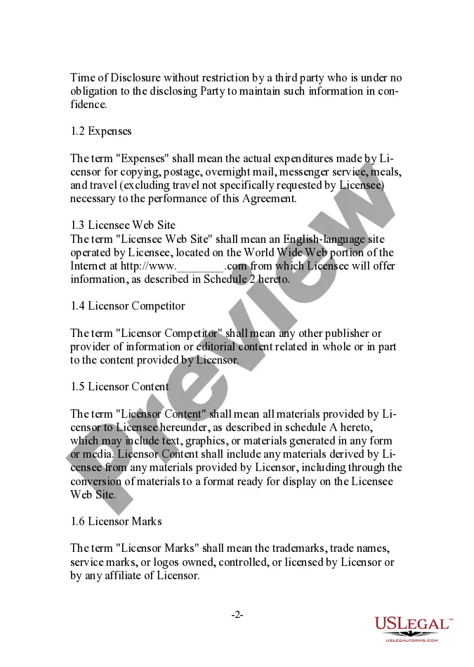 Get Content License Agreement Between Magazine Publisher and Media Company Preview Content License Agreement Between Magazine Publisher and Media Company