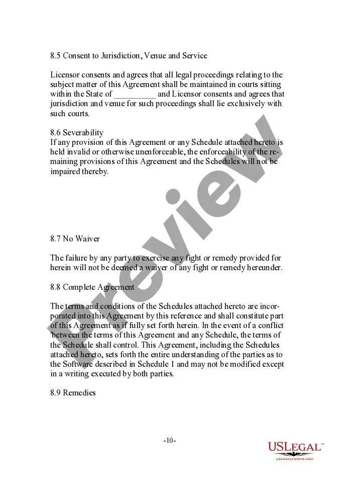 Preview Perpetual Irrevocable Nonexclusive User-Oriented Software License Agreement