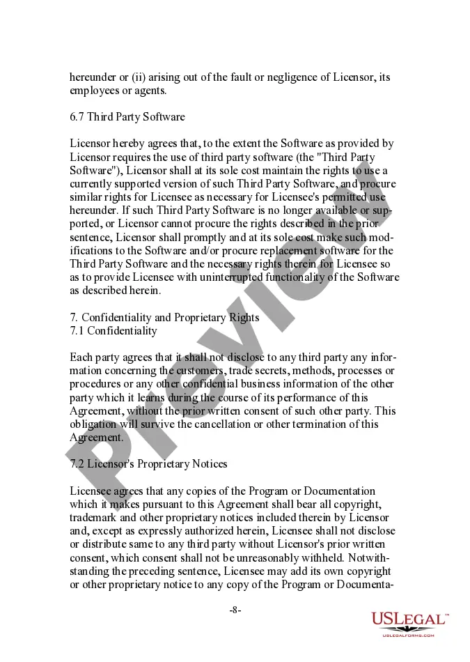 Preview Perpetual Irrevocable Nonexclusive User-Oriented Software License Agreement