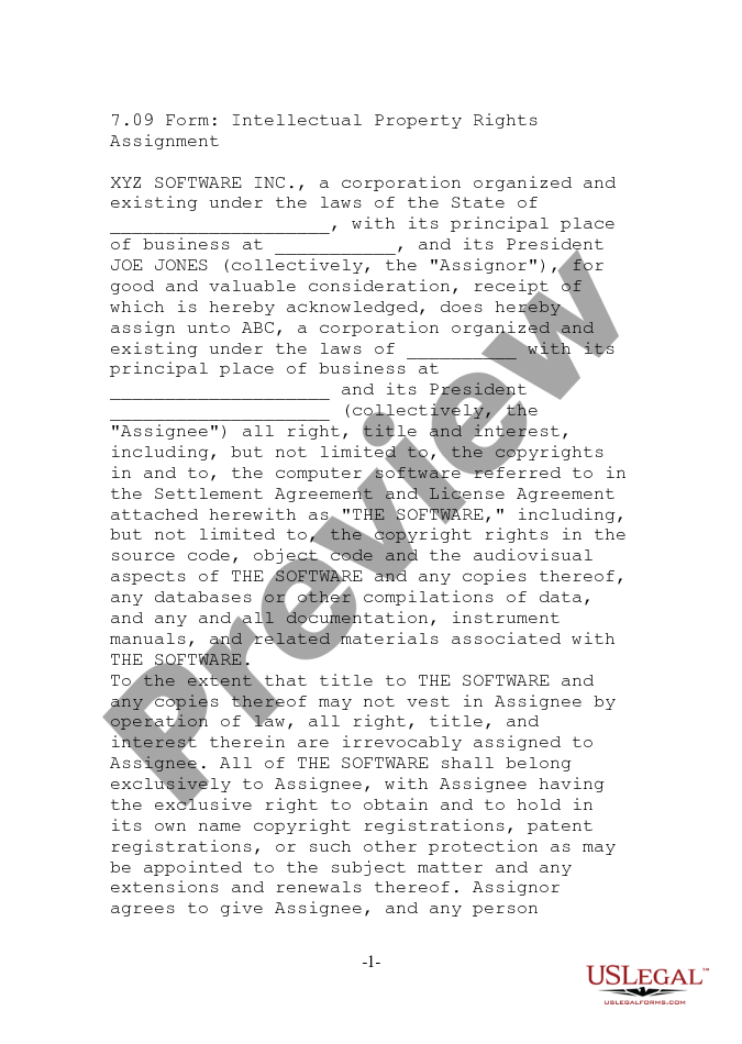 assignment intellectual property rights