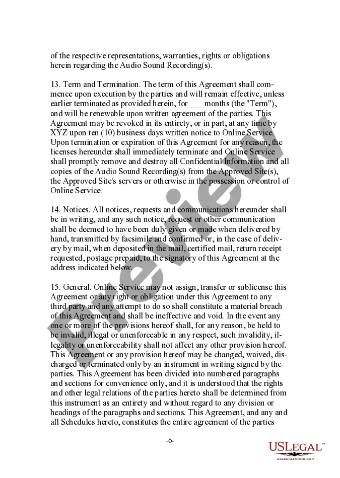 Get Audio Streaming - Downloading License Agreement Preview Audio Streaming - Downloading License Agreement