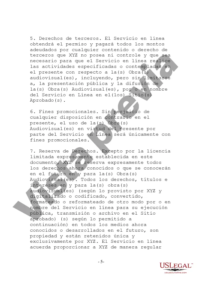 Preview Transmisión de video - Acuerdo de licencia de descarga