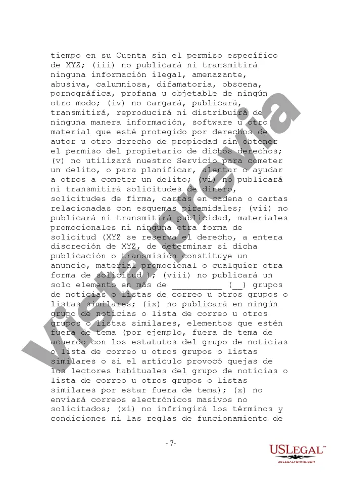 Preview Acuerdo de acceso a Internet