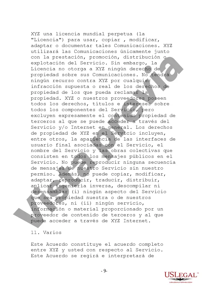 Preview Acuerdo de acceso a Internet