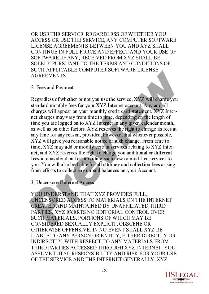 Get Internet Access Agreement Preview Internet Access Agreement
