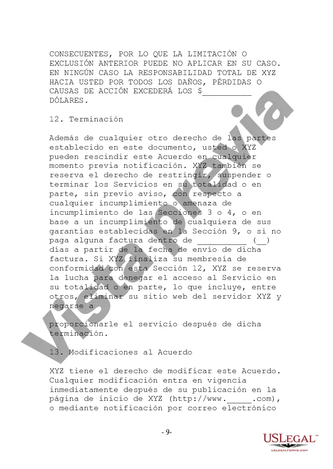 Preview Acuerdo de servicios de Internet en los que se puede hacer clic