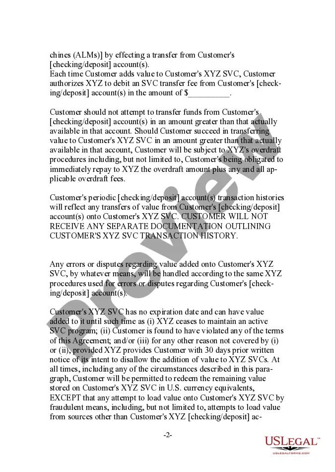 Get Issuer - Underwriter - Oriented Sample Stored Value Product Agreement and Disclosures Preview Issuer - Underwriter - Oriented Sample Stored Value Product Agreement and Disclosures