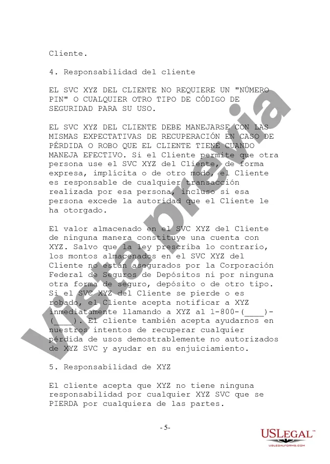 Preview Acuerdo y divulgaciones de productos de valor almacenado